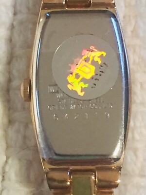 ORIENT Japan Ladies Gold Pink Rose Rectagular Stainless Steel