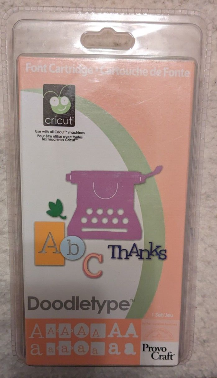 Cricut Provo Craft cartridge Doodletype ABC Thanks Sealed eBay