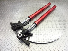 2007 07-08 Kawasaki ZX600P ZX6R Ninja Front Fork Tubes Bent Suspension Set