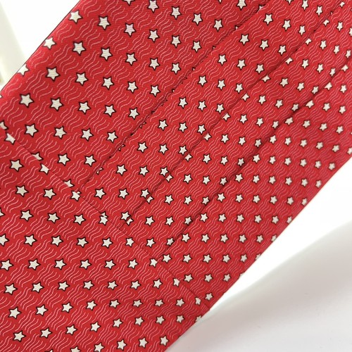 Vineyard Vines Cummerbund 100% Silk Red With White Stars - Picture 5 of 7