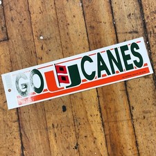Vintage 90's MIAMI HURRICANES GO CANES ~ Multi-Color 12