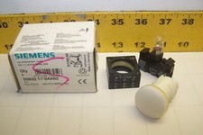 NEW SIEMENS PILOT LIGHT MODULE AND BULB WHITE LENS 24 VDC  3SB3217-6AA60