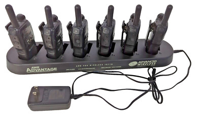 6 AWR ADVANTAGE  ADVANCED WIRELESS COMMUNICATION  AWR4000 W/ GANG CHARGER