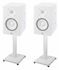 Pair 21  Steel White Stands For Yamaha HS7 Studio Monitors Robust Metal Poles