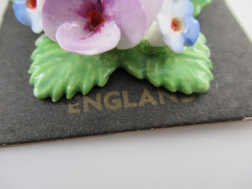 Signed Denton China Made in England Vintage Porcelain Flower Brooch Pin - 第 4/11 張圖片