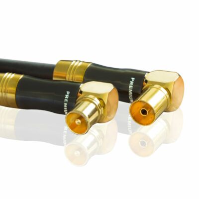 PremiumX 7,5m Gold-Line TV IEC Antennenkabel Koax-Anschluss 90°Buchse 90°Stecker