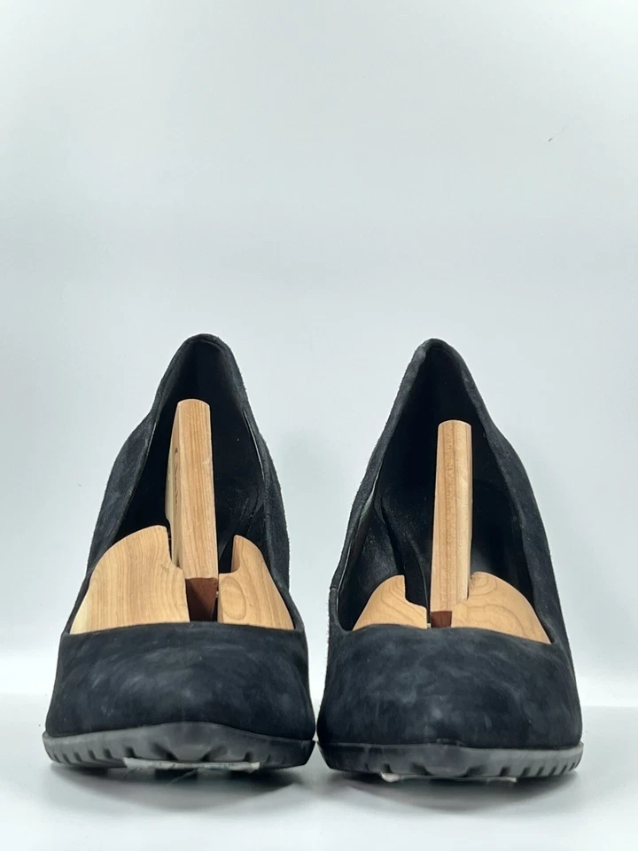Tacones de aguja de gamuza negros Nine West talla 11M para mujer con banda de rodadura antideslizante ¡NUEVOS CON CAJA! Foto 3 de 4