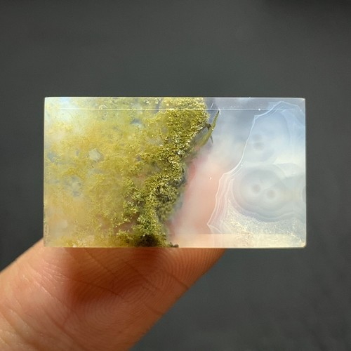 Scenic Moss Agate Cabochon 25x14x4mm High Quality 17 ct - Picture 5 of 9