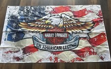 Grande bannière drapeau Harley Davidson 3x5 pieds moto neuve America Blald Eagle