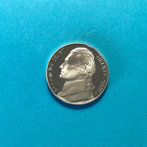 Photo of a 2002-S Jefferson Nickel Proof from an eBay listing that sold on Jul 20, 2026
