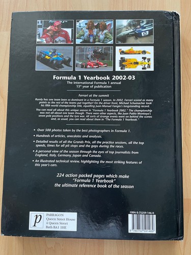 Sports Racing Book formula 1 yearbook 2002-2003 Racing Cars Sports Book - Picture 5 of 6