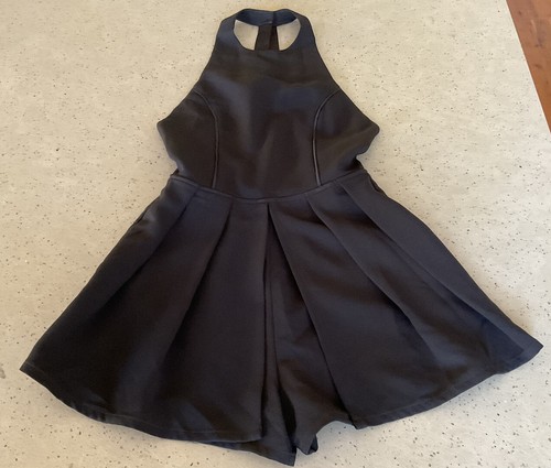 Nana Judy Black Isabella Romper Playsuit Mini Open Back Top Size 6 Shorts Nr New - Picture 8 of 12