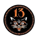 Number 13 Patch  Embroidered Iron On Patch Number Thirteen Patch Black Cat Patch