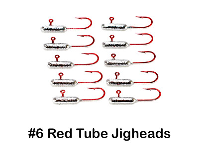 Red Tube Jigheads # 6 Eagle Claw 1,4gr 10pcs bfs dropshot lrf 