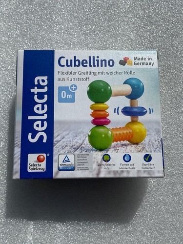 Selecta Babywelt Cubellino Greifling Rassel Babyspielzeug Holzspielzeug 61006 - Picture 6 of 10