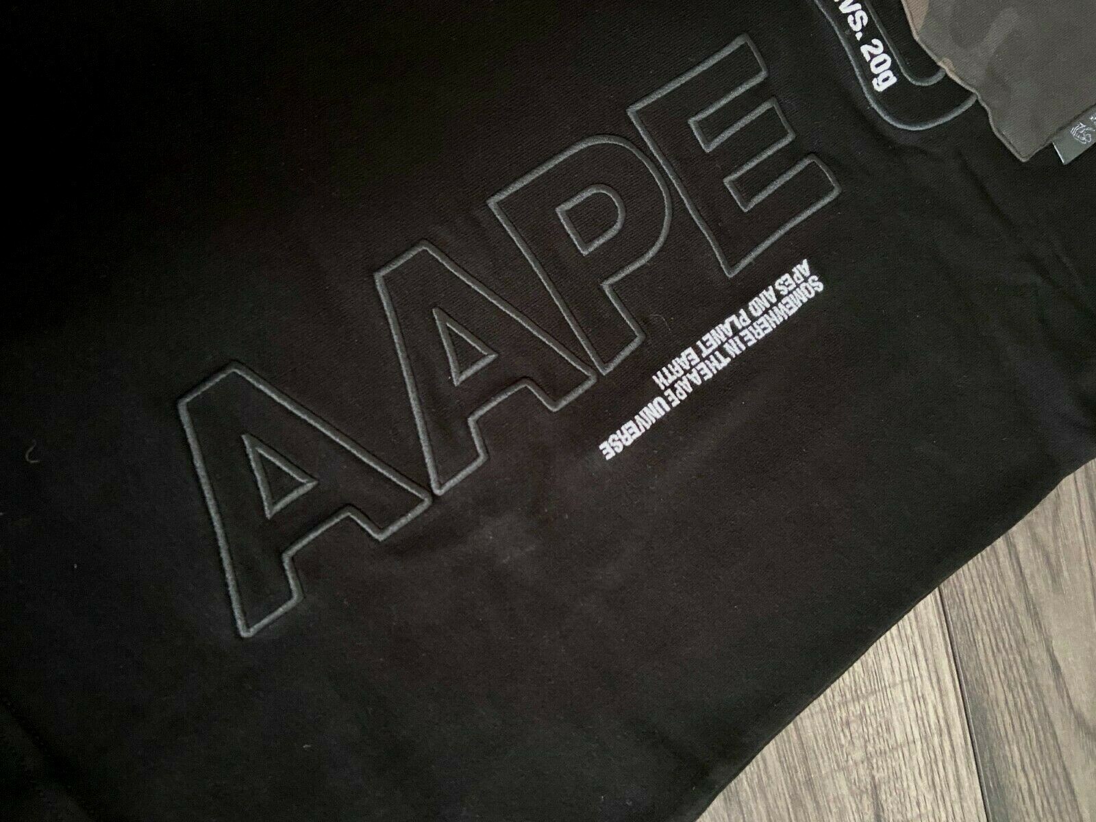 AAPE BY A BATHING APE BLACK GRAPHIC T SHIRT SIZE M-L BNWT thumbnail 5