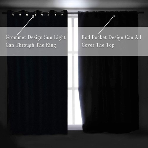 Elegant Beige Room Darkening Curtains - 52 x 90 Inch Thermal Insulated Drapes - Picture 8 of 10