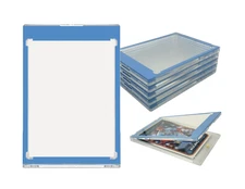 CF Magnetic Card Holder One Touch Case LIGHT BLUE BORDER - 35PT-260PT Sizes