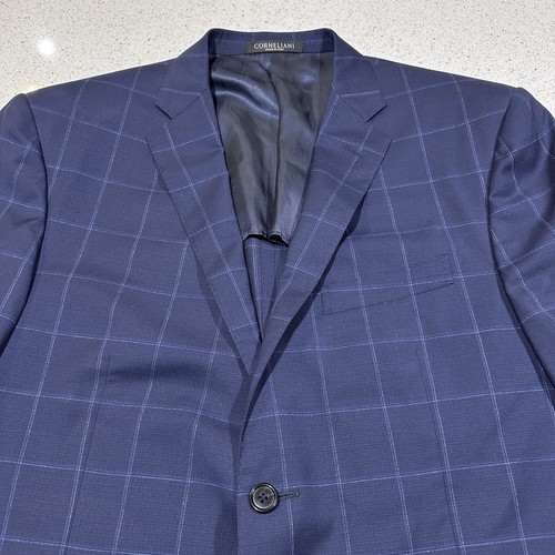 Corneliani Sport Coat Mens 54R Slim Stretch Light Unlined Blazer Jacket Italy - Picture 1 of 24