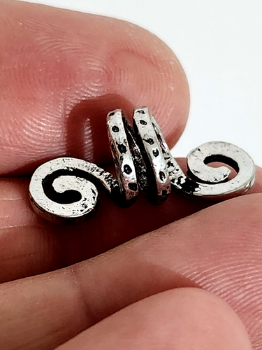 2 Pcs Lot Hair Beard Silver Spiral Dreadlock Braiding Matlock Unisex Accessory - Picture 16 of 18