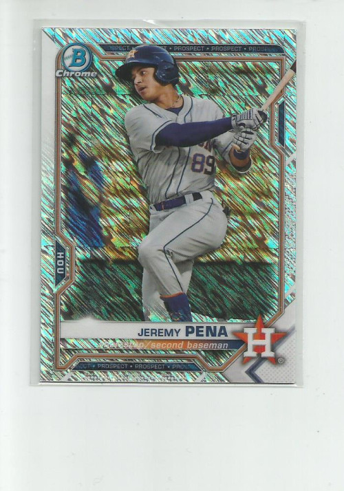 2021 BOWMAN CHROME PROSPECTS SHIMMER REFRACTORS #BCP190 JEREMY PENA
