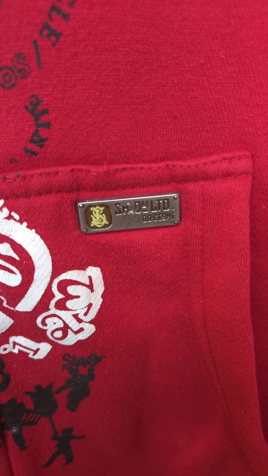 Vintage Rare Eminem Slim Shady Authentic Mens XL Red Sleeveless Hoodie image 4