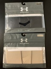 Under Armour Women's UA Pure Stretch Thong Underwear Pantie 6-Pack XL Black Nude