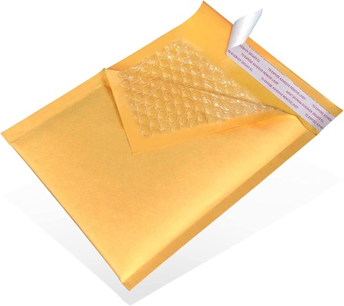 "Funda de correo Kraft 10 #00 5x10 sobre acolchado burbujas de papel 5""x10""" - Imagen 2 de 5