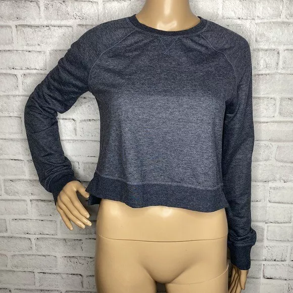 sweaty-betty pullover long sleeve crop shirt