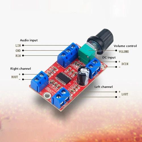 DC 7,5 ~ 24 V Mini Audio Verstärker Platine Modul 2.0 Zweikanal Stereo AMP Modul - Bild 2 von 12