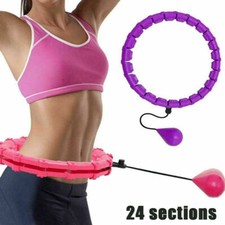 24 Knots Weighted Hoola Hoop Adult Smart Hula Thin Waist Fitness Weight Loss
