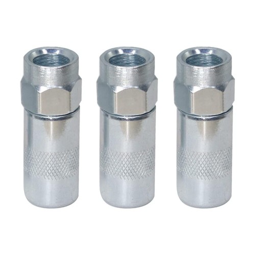 Heavy Duty 1/8 In. Npt Grease Gun Coupler Flat Nozzle (3-pack) NEW - Picture 8 of 10