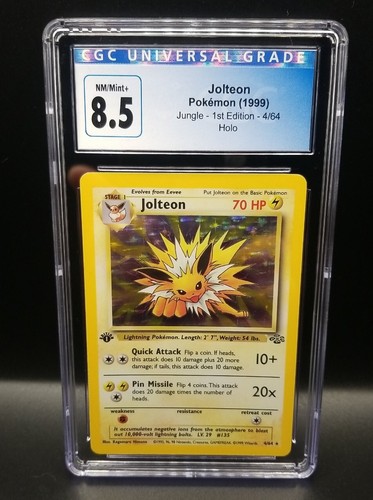 1999 Pokemon Jolteon 1st Edition Holo 4/64 CGC 8.5 NM/MINT