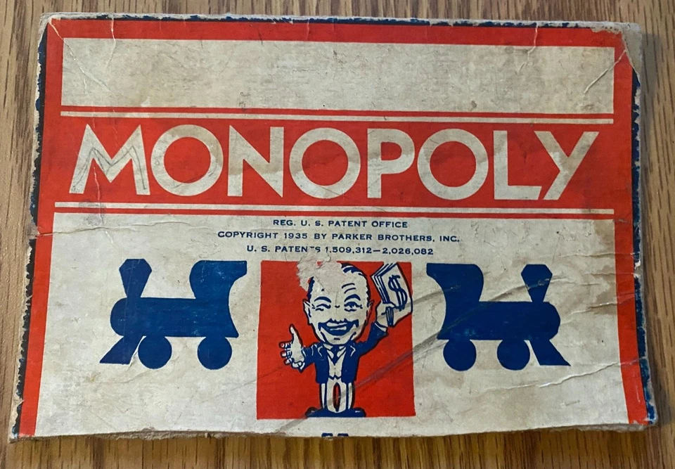 *JUEGO MONOPOLY CAJA AZUL DE PRINCIPIOS DE 1936 DE COLECCIÓN CON TABLERO DARROW RARO DE DERECHOS DE AUTOR 1933* Foto 3 de 4
