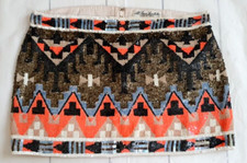 ***STUNNING*** ALL SAINTS AZTEC SEQUIN EMBELLISHED SKIRT, UK6, US2, EU34