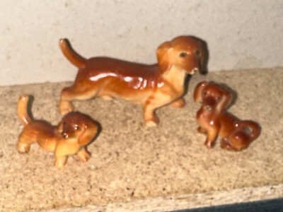 Altfiguren Tierfamilien 70 er Jahre Dackel -Familie   Varianten Original