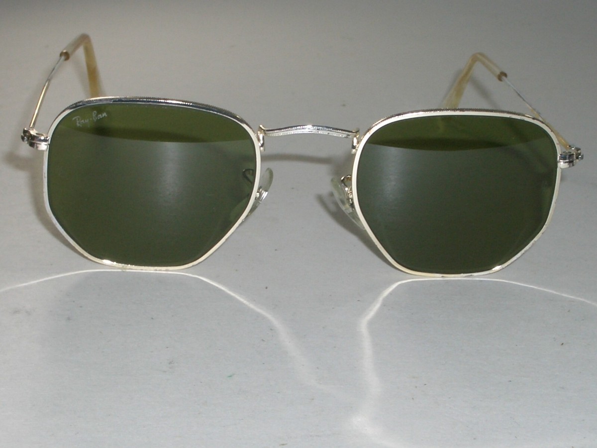 VINTAGE B&L RAY BAN W1840 CLASSIC SILVER METAL WIRE RB3 LENS