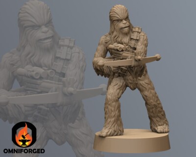 Star Wars Legion Chewbacca Miniature 3D Printed Resin Mini Proxy