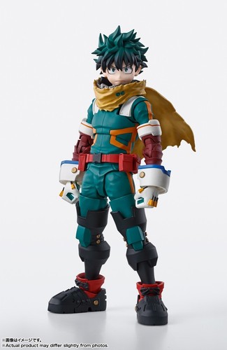 ACTION FIGURE BANDAI S.H.FIGUARTS MY HERO ACADEMIA IZUKU MIDORIYA 140mm - Foto 2 di 9