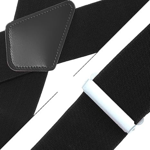 Men's 2 Inch Heavy Duty Suspenders,Adjustable X-Back with Strong Clips for Work - Picture 2 of 12