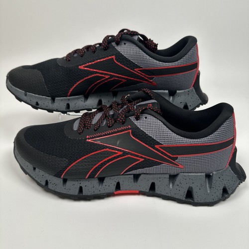 REEBOK Zig Dynamica 2 Adventure Men's Running Shoes Black Vector Red SIZE 11.5 - Picture 3 of 9