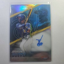 2021 Bowman's Best Eduardo Garcia Best of 2021 Blue Refractor Autograph /150