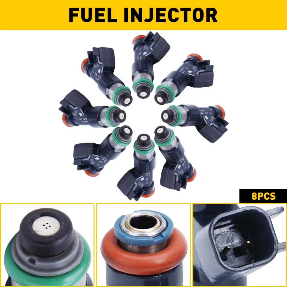 Inyector de combustible nuevo 12594512 de 8 piezas para GMC Yukon XL 1500 (2007-2009) 4G2045 EE. UU. Foto 2 de 4