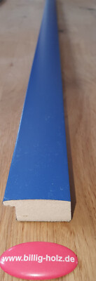 exklusive Bilderleiste von AMCO, MDF foliert blau uni, 35x18mm, 100cm