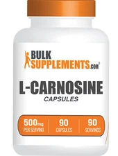 BulkSupplements L-Carnosine 500mg 90 Capsules - Carnosine Supplement