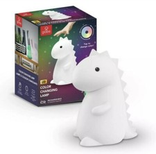 Globe Silicone Tommy Dinosaur White LED Multi-Color Changing TikTok Night Light