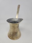 Vintage Brass Turkish Greek Coffee Maker Melting Pot With 5" Handle Marked 12