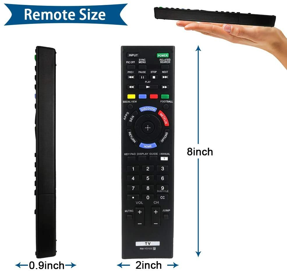 2 Pack Universal Remote RMYD103 for All Sony HDTV BRAVIA TV RMYD102