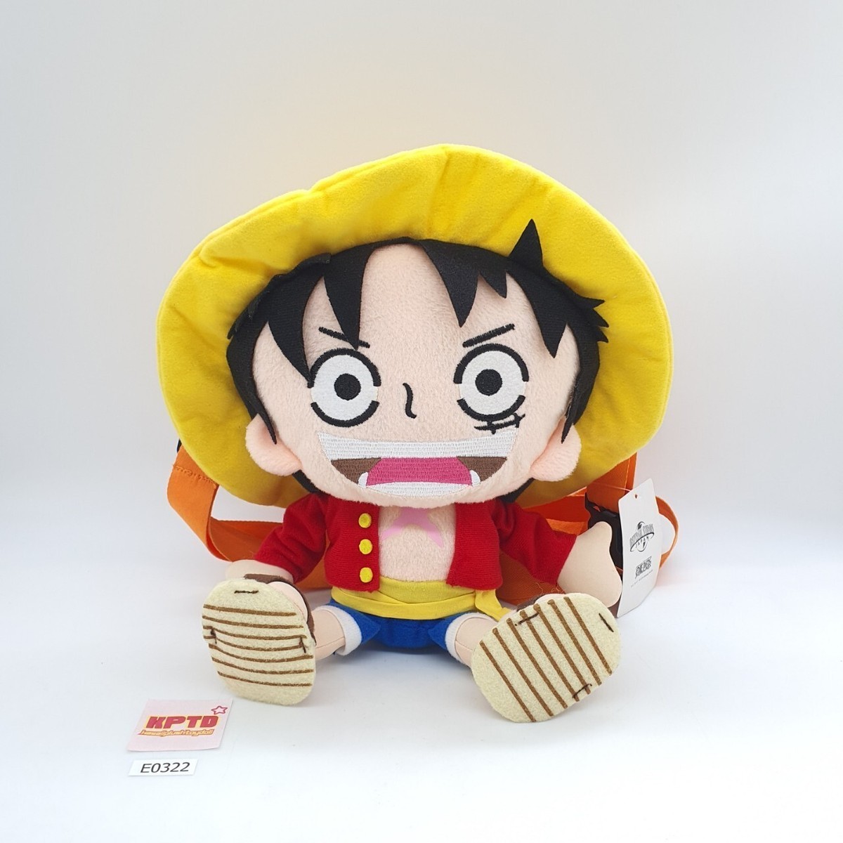 USED BIS PASS 90's テディベア クマ ギャザ ワンピース Luffy E322 One Piece USJ Universal Studio Japan Bag Plush 10