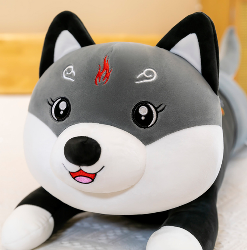 Pillow plush toy husky doll prone dog dollStuffed animal soft doll party Christm - Photo 3/14